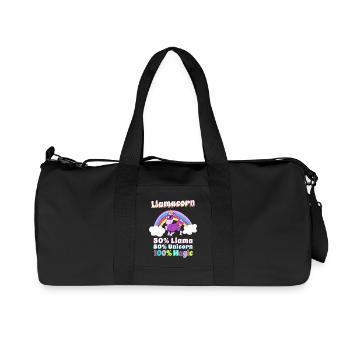 Llamacorn, Lama + Licorne = magie! cadeau - Sac de sport en toile recyclée Stanley/Stella - noir - Devant