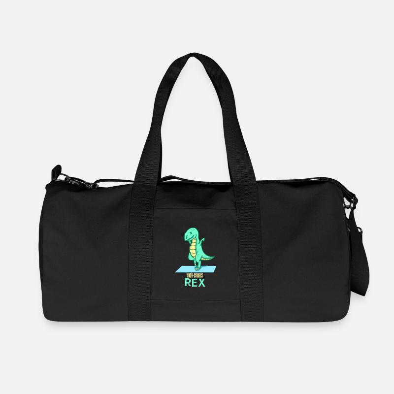 Yoga-Saurus Rex - Dino - Sport - Recycelte Canvas-Sporttasche von Stanley/Stella - Schwarz