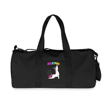Breathe Inhale Unicorn Yoga Licorne Fitness Fan - Sac de sport en toile recyclée Stanley/Stella - noir - Devant