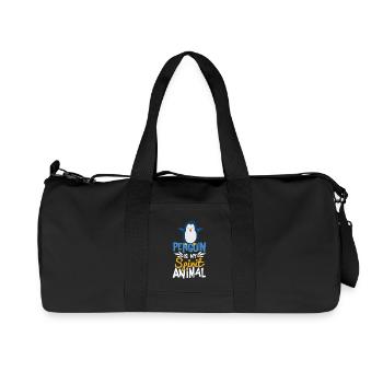 Pinguin ist mein Geist Tier Süßes T-Shirt - Recycelte Canvas-Sporttasche von Stanley/Stella - Schwarz - Vorne
