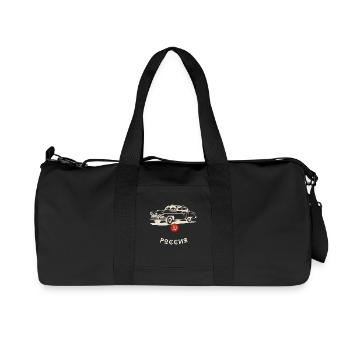 wolga car oldtimer auto russia limousine retro coo - Recycelte Canvas-Sporttasche von Stanley/Stella - Schwarz - Vorne