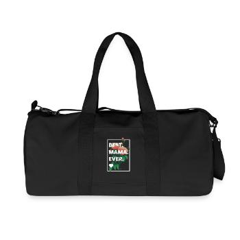 Mothers Day Gift Best Mom Ever Flowers Floral Mom - Recycled Canvas Sports Bag by Stanley/Stella - black - Front