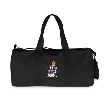 Niedlicher Otter ist mein Geist-Tier-lustiges Tier-Zitat - Recycelte Canvas-Sporttasche von Stanley/Stella - Schwarz - Vorne