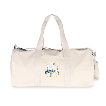 Happy Camper Marshmallow Lagerfeuer Geschenk Shirt - Recycelte Canvas-Sporttasche von Stanley/Stella - Naturweiß - Vorne