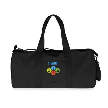Steminist Chemistry Nerd Geek Feminist Gift - Recycled Canvas Sports Bag by Stanley/Stella - black - Front