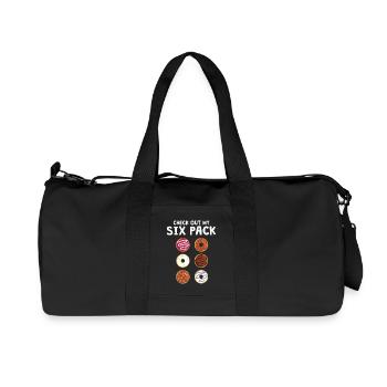 Funny Check out my six pack T-Shirt - Recycled Canvas Sports Bag by Stanley/Stella - black - Front