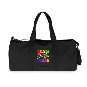 Team first 1st Grade Back to School - Recycelte Canvas-Sporttasche von Stanley/Stella - Schwarz - Vorne