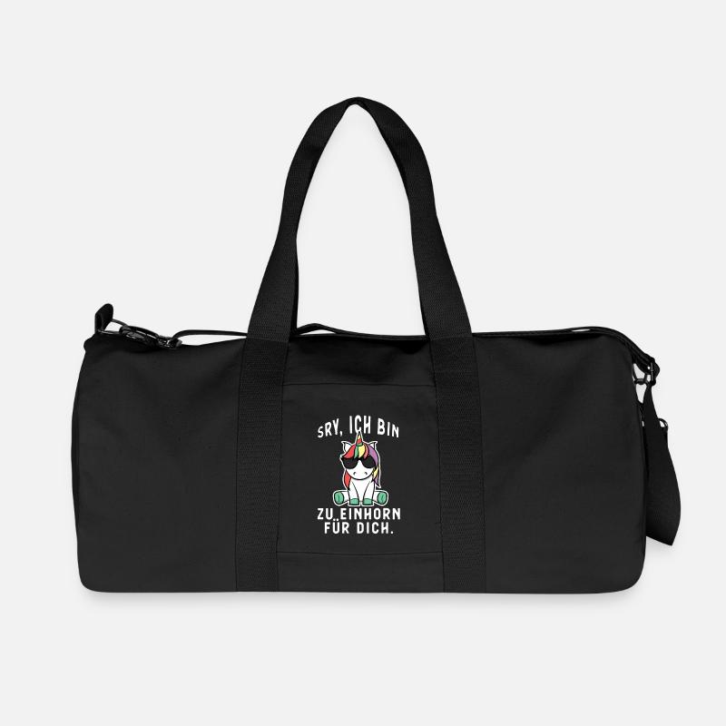 Einhorn ich bin zu Einhorn für dich Geschenk - Recycelte Canvas-Sporttasche von Stanley/Stella - Schwarz