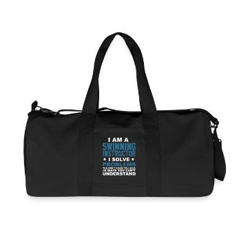 I am a swimming instructor .. - gift - Recycled Canvas Sports Bag by Stanley/Stella - black - Front