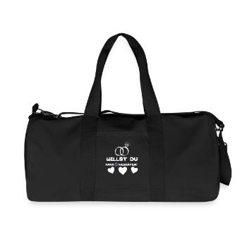 Willst du Mama und mich heiraten - Recycelte Canvas-Sporttasche von Stanley/Stella - Schwarz - Vorne