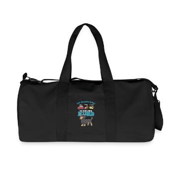 Dog Women Cars Money Love Dogs Gift - Recycled Canvas Sports Bag by Stanley/Stella - black - Front