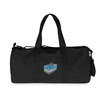 Une île, du foot ... le bonheur ! - Sac de sport en toile recyclée Stanley/Stella - noir - Devant