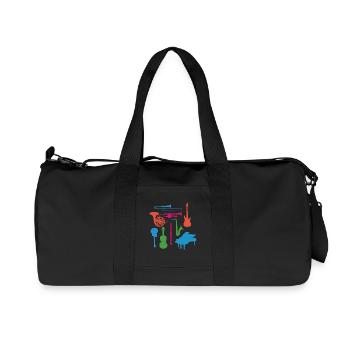 Instruments de musique - Sac de sport en toile recyclée Stanley/Stella - noir - Devant