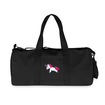 Unicorn baby sweet gift idea - Recycled Canvas Sports Bag by Stanley/Stella - black - Front