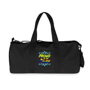 Proud to be Gay - Recycelte Canvas-Sporttasche von Stanley/Stella - Schwarz - Vorne