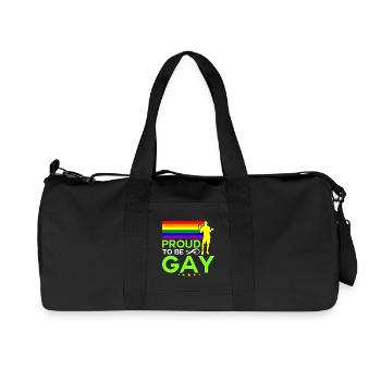 Proud to be gay - Recycled Canvas Sports Bag by Stanley/Stella - black - Front