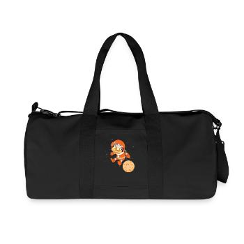 Space Astronaut Dinosaur - Recycled Canvas Sports Bag by Stanley/Stella - black - Front