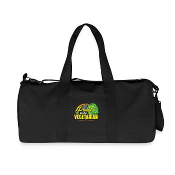 Proud to be vegetarian - Recycled Canvas Sports Bag by Stanley/Stella - black - Front