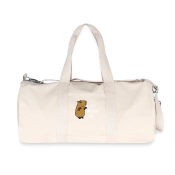 Verrücktes Capybara Damen-T-Shirt Netter Capibara Nagetier - Recycelte Canvas-Sporttasche von Stanley/Stella - Naturweiß - Vorne