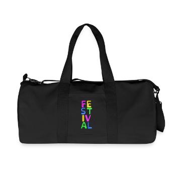Festival - Recycelte Canvas-Sporttasche von Stanley/Stella - Schwarz - Vorne