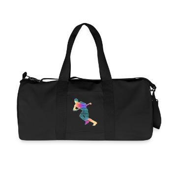 Hockey sur gazon - Sac de sport en toile recyclée Stanley/Stella - noir - Devant