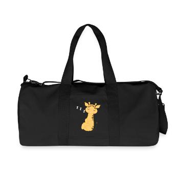 Giraffe - giraffes - giraffe fan - late riser - Recycled Canvas Sports Bag by Stanley/Stella - black - Front