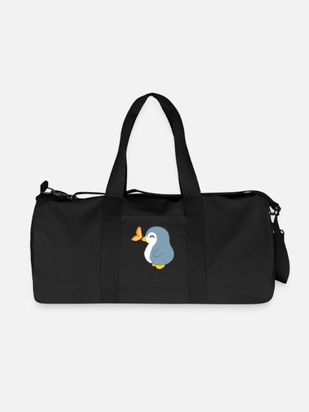 Pinguin - Pinguine - Pinguinmotiv - Schmetterling - Recycelte Canvas-Sporttasche von Stanley/Stella - Schwarz