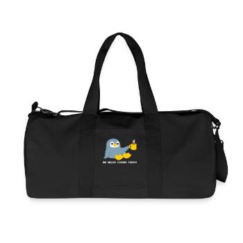 Pinguin - Pinguine - Pinguinmotiv - Kaffee - Recycelte Canvas-Sporttasche von Stanley/Stella - Schwarz - Vorne