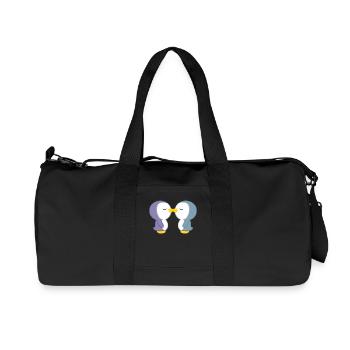 Pinguin - Pinguine - Pinguinmotiv - Pinguinliebe - Recycelte Canvas-Sporttasche von Stanley/Stella - Schwarz - Vorne