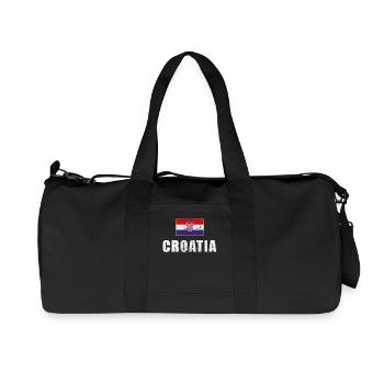 Supporters de la Croatie maillot de football supporters portugais - Sac de sport en toile recyclée Stanley/Stella - noir - Devant