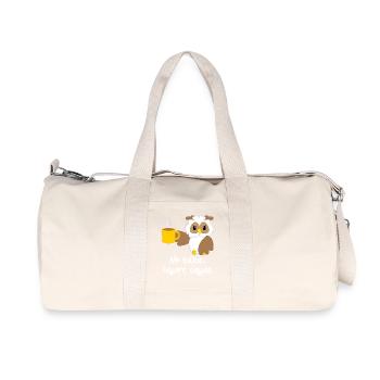 Chouette - hibou - hibou - chouette t-shirt - café - Sac de sport en toile recyclée Stanley/Stella - blanc naturel - Devant