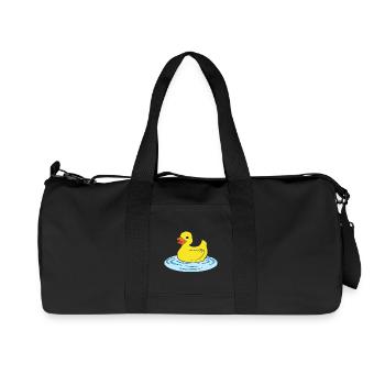 badeente - Sac de sport en toile recyclée Stanley/Stella - noir - Devant