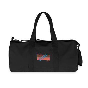 Dream Love Retro Stripes - Sac de sport en toile recyclée Stanley/Stella - noir - Devant