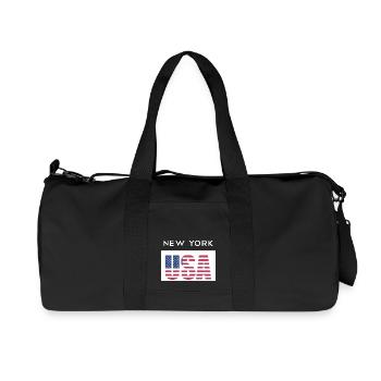 New York, États-Unis, États-Unis T-shirt NYC - Sac de sport en toile recyclée Stanley/Stella - noir - Devant
