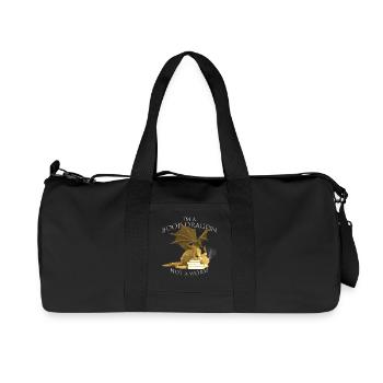 I'm A Book Dragon Not A Worm Bookworm Dragon - Recycled Canvas Sports Bag by Stanley/Stella - black - Front