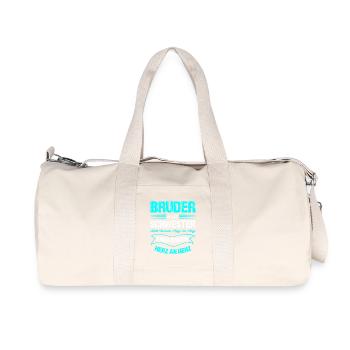 Frère et sœur face à face cœur - Sac de sport en toile recyclée Stanley/Stella - blanc naturel - Devant