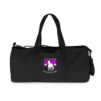 Licorne pas le prince Je prends le cheval - Sac de sport en toile recyclée Stanley/Stella - noir - Devant