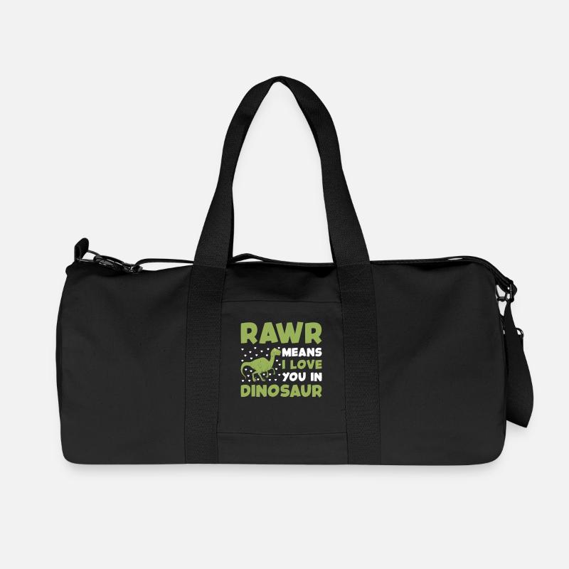 Rawr dino - Recycelte Canvas-Sporttasche von Stanley/Stella - Schwarz