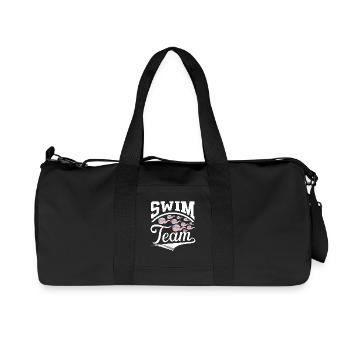 Swim Team fun pun sperm cell diving spermatozoon - Recycled Canvas Sports Bag by Stanley/Stella - black - Front