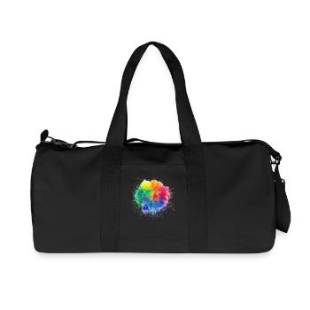 Pop der Farbgestaltung - Recycelte Canvas-Sporttasche von Stanley/Stella - Schwarz - Vorne