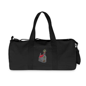 Bâtiment pour le culte chrétien - Église - Sac de sport en toile recyclée Stanley/Stella - noir - Devant