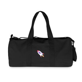 Space Rocket Pop Comic - Recycled Canvas Sports Bag by Stanley/Stella - black - Front