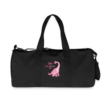 dinosaure - Sac de sport en toile recyclée Stanley/Stella - noir - Devant