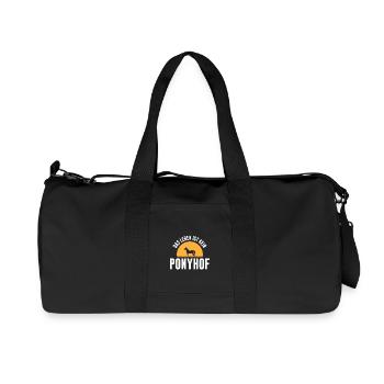 Das Leben ist kein Ponyhof - Recycelte Canvas-Sporttasche von Stanley/Stella - Schwarz - Vorne