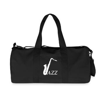 Jazz - Saxophon - Recycelte Canvas-Sporttasche von Stanley/Stella - Schwarz - Vorne