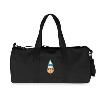 Hippo kids shirt - Recycled Canvas Sports Bag by Stanley/Stella - black - Front