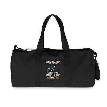 Leave Me Alone: Basset Hound Today - Recycelte Canvas-Sporttasche von Stanley/Stella - Schwarz - Vorne