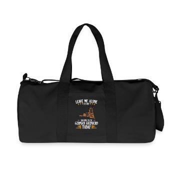 Je ne parle qu’à mon berger allemand - Sac de sport en toile recyclée Stanley/Stella - noir - Devant