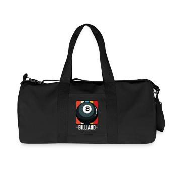 Billiard Achtball Retro - Recycelte Canvas-Sporttasche von Stanley/Stella - Schwarz - Vorne