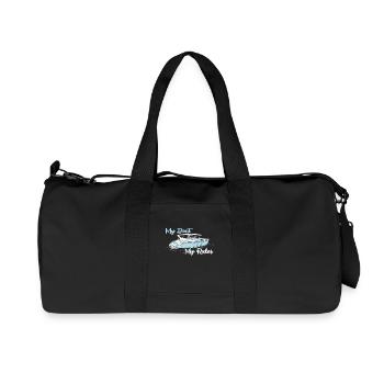 Bateau à moteur Mon bateau Mes règles Anglais - Sac de sport en toile recyclée Stanley/Stella - noir - Devant
